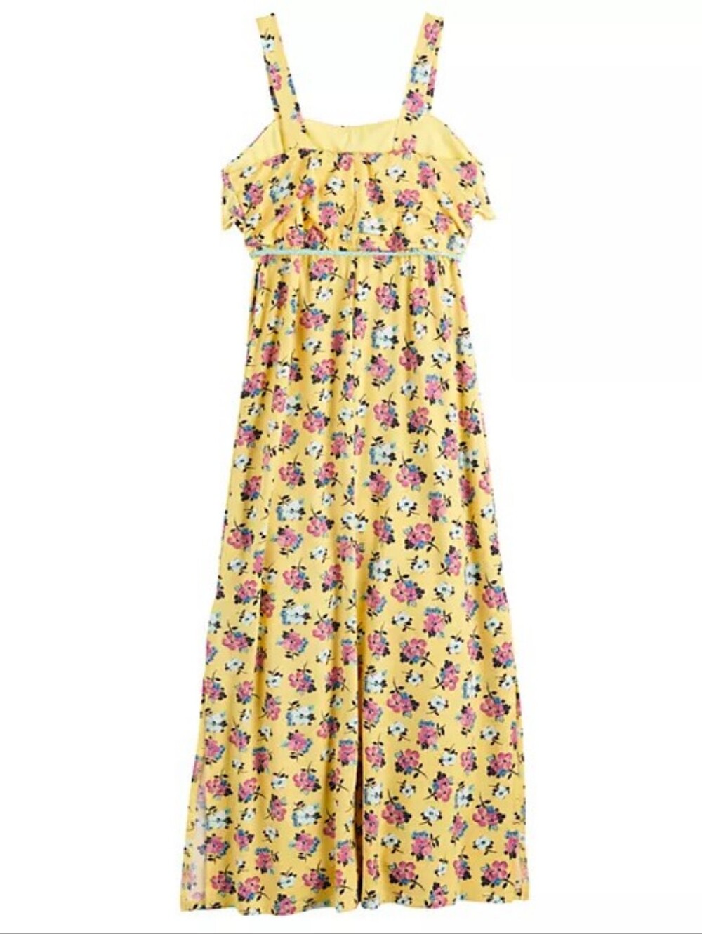 Kohl's Three Pink Hearts Ruffle Tank Maxi Dress